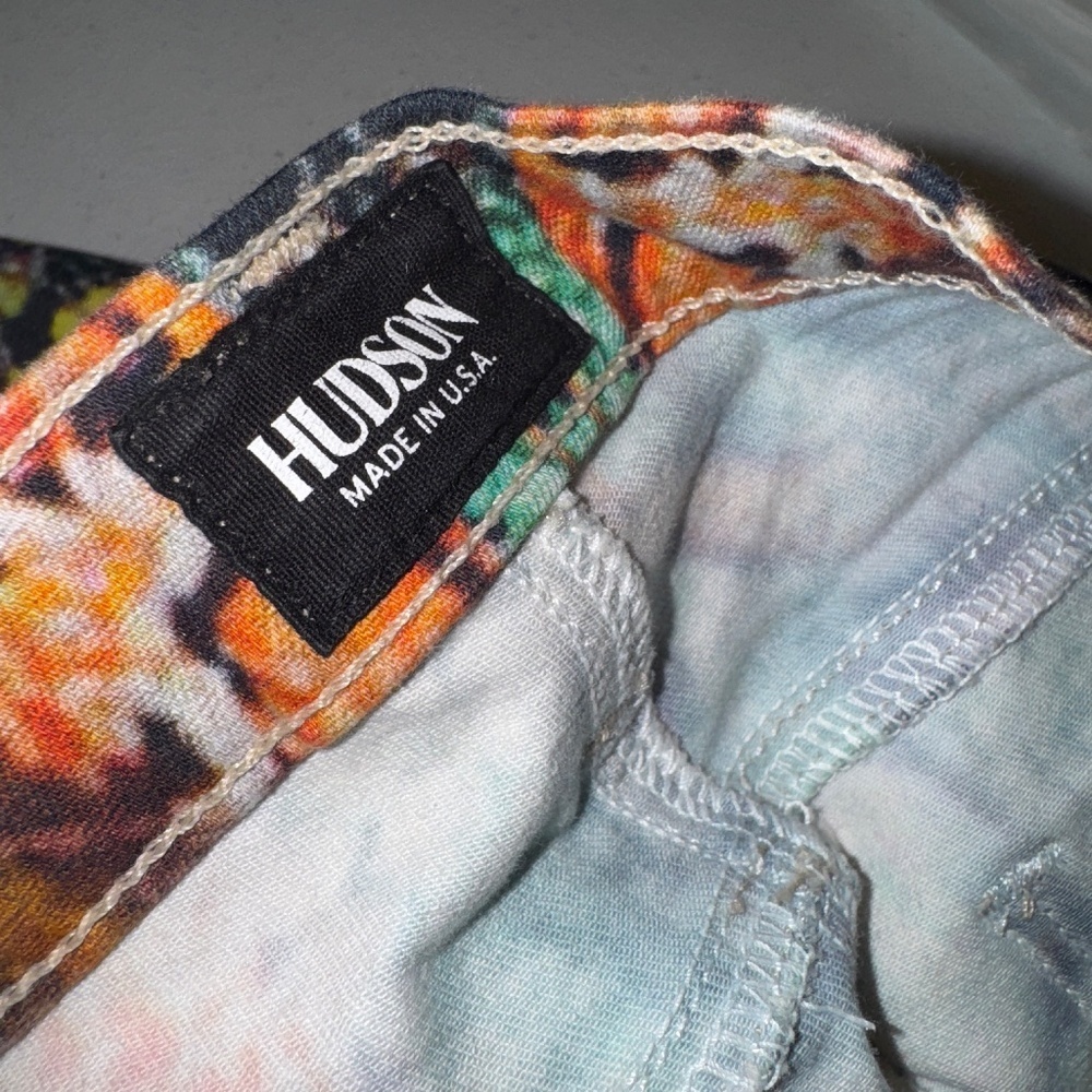 Hudson Nico Mid Rise Super Skinny Milky Way Multicolor Snakeskin Design Size 25 - Picture 5 of 9